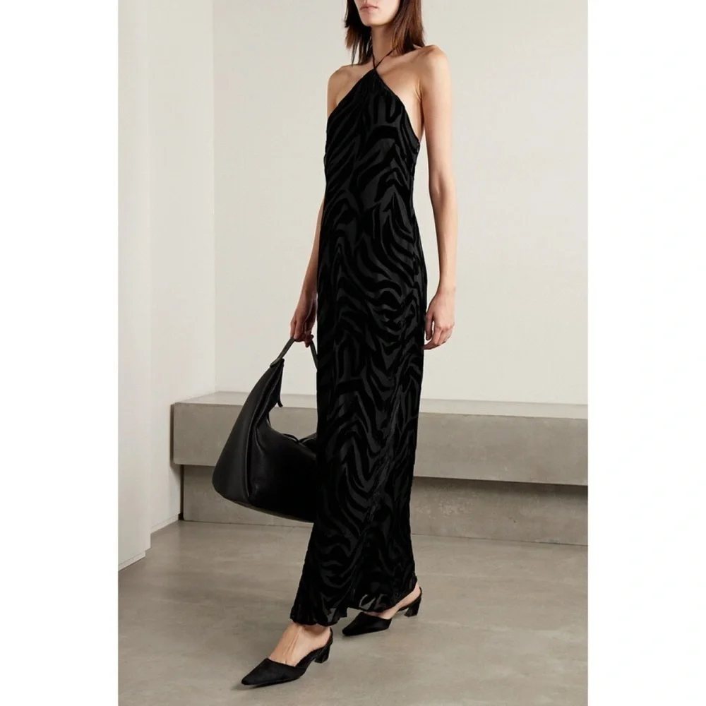 Anine Bing Leanne NWT Dress Black Velvet